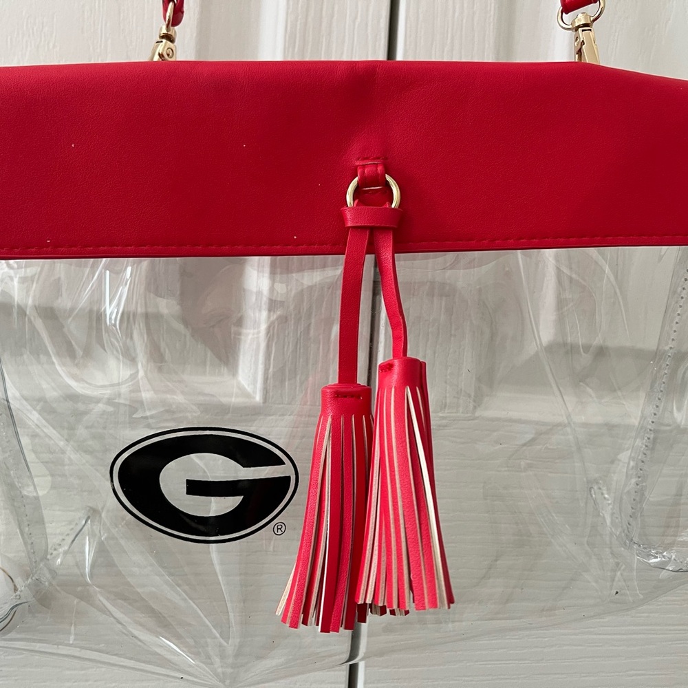 University of Georgia Clear Crossbody Bag Used 2x. Great for game day items